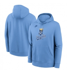 Men Kansas City Royals Light Blue Cooperstown Collection Logo Club Pullover Hoodie Men Kansas City Royals Light Blue Cooperstown Collection Logo Club Pullover Hoodie