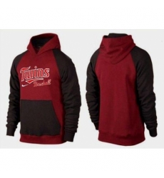 MLB Men Nike Minnesota Twins Pullover Hoodie RedBrown