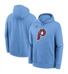 Men Philadelphia Phillies Blue Cooperstown Collection Logo Club Pullover Hoodie Men Philadelphia Phillies Blue Cooperstown Collection Logo Club Pullover Hoodie