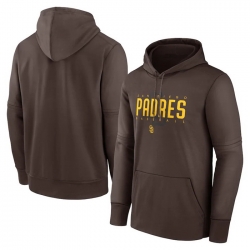 Men San Diego Padres Brown Pregame Performance Pullover Hoodie