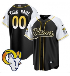 Men Los Angeles Rams Active Player Custom Black Alternate Stitched Baseball Jersey Men Los Angeles Rams Active Player Custom Black Alternate Stitched Baseball Jersey