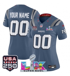 Women New England Patriots Active Player Custom Storm Blue 2025 F U S E Super Bowl LX USA 250 Patch Rivalries Vapor Limited Football Stitched Jersey Women New England Patriots Active Player Custom Storm Blue 2025 F U S E Super Bowl LX USA 250 Patch Rivalries Vapor Limited Football Stitched Jersey