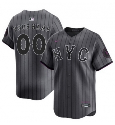 Men Women Youth Toddler New York Mets Customized Graphite City Connect Limited Stitched Baseball Jersey
