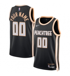 Unisex Atlanta Hawks Nike Black 2025 2026 City Edition Swingman Custom Jersey Unisex Atlanta Hawks Nike Black 2025 2026 City Edition Swingman Custom Jersey