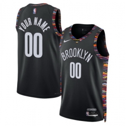 Brooklyn Nets Nike Unisex 2025 2026 City Edition Swingman Custom Jersey Black