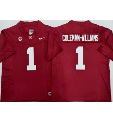 Men Alabama Crimson Tide 1 Ryan Alexander Coleman Williams Jr Red 2026 F U S E 2026 Stitched Football Jersey Men Alabama Crimson Tide 1 Ryan Alexander Coleman Williams Jr Red 2026 F U S E 2026 Stitched Football Jersey