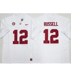 Men Alabama Crimson Tide 12 Keelon Russell White 2026 F U S E Stitched Football Jerseys Men Alabama Crimson Tide 12 Keelon Russell White 2026 F U S E Stitched Football Jerseys