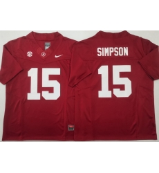 Men Alabama Crimson Tide Red #15 TY SIMPSON Stitched F U S E NCAA Jersey Men Alabama Crimson Tide Red #15 TY SIMPSON Stitched F U S E NCAA Jersey