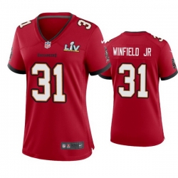 Women Antoine Winfield Jr. Buccaneers Red Super Bowl Lv Game Jersey