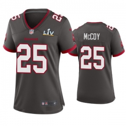 Women Lesean Mccoy Buccaneers Pewter Super Bowl Lv Game Jersey