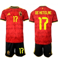 Belgium 2026 FIFA World Cup Soccer Jersey Red #17 DE KETELAE