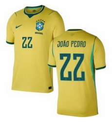 Men 22 Brazil National Team Joao Pedro 2026 Home Jersey 1 Men 22 Brazil National Team Joao Pedro 2026 Home Jersey 1