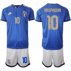 Italy 2026 FIFA World Cup Soccer Jersey Blue #10 RASPADORI