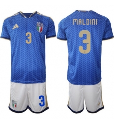 Italy Home Blue Soccer Jersey 0005