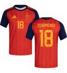 Men 18 Spain Martin Zubimendi World Cup 2026 Away Replica Jersey   1