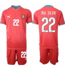 Portugal 2026 FIFA World Cup Soccer Jersey Red #22 RUI SILVA Portugal 2026 FIFA World Cup Soccer Jersey Red #22 RUI SILVA