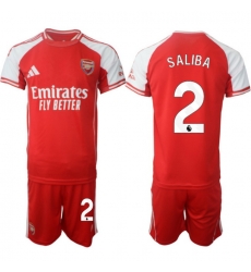Men Arsenal 2026 Soccer Jerseys Red #2 SALIBA Men Arsenal 2026 Soccer Jerseys Red #2 SALIBA