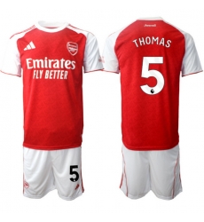 Men Arsenal 2026 Soccer Jerseys Red White #5 THOMAS