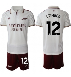 Men Arsenal 2026 Soccer Jerseys White #12 J.TIMBER Men Arsenal 2026 Soccer Jerseys White #12 J.TIMBER