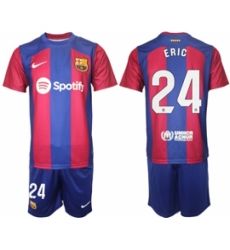 Men Barcelona 24 Eric Blue Red 2023 24 Home Soccer Jersey Men Barcelona 24 Eric Blue Red 2023 24 Home Soccer Jersey