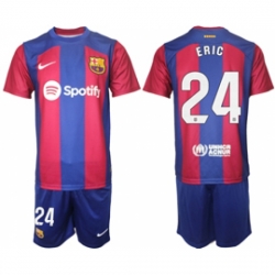 Men Barcelona 24 Eric Blue Red 2023 24 Home Soccer Jersey Men Barcelona 24 Eric Blue Red 2023 24 Home Soccer Jersey