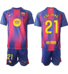 Men FC Barcelona 2026 Soccer Jerseys PinkBlue #21 F.DE JONG Men FC Barcelona 2026 Soccer Jerseys PinkBlue #21 F.DE JONG