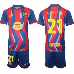 Men FC Barcelona 2026 Soccer Jerseys RedBlue #21 F.DE JONG (2)