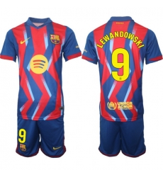 Men FC Barcelona 2026 Soccer Jerseys RedBlue #9 LEWANDOWSKI