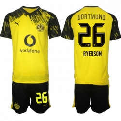 Men Borussia Dortmund 2026 Soccer Jerseys Yellow #26 RYERSON