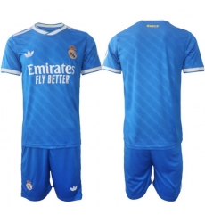 Men Real Madrid 2026 Soccer Jerseys Blue BLANK Men Real Madrid 2026 Soccer Jerseys Blue BLANK