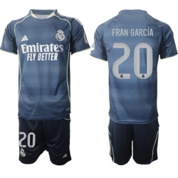 Men Real Madrid 2026 Soccer Jerseys DarkBlue #20 FRAN GARCIA
