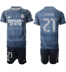 Men Real Madrid 2026 Soccer Jerseys DarkBlue #21 BRAHIM