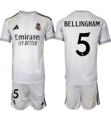 Men Real Madrid 2026 Soccer Jerseys White #5 BELLINGHAM (2)