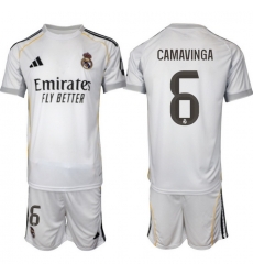 Men Real Madrid 2026 Soccer Jerseys White #6 CAMAVINGA Men Real Madrid 2026 Soccer Jerseys White #6 CAMAVINGA