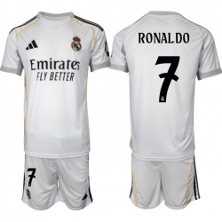 Men Real Madrid 2026 Soccer Jerseys White #7 RONALDO (2)
