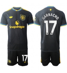 Men Manchester United 2026 Soccer Jerseys Black #17 GARNACHO Men Manchester United 2026 Soccer Jerseys Black #17 GARNACHO