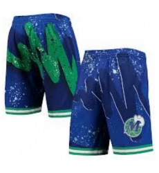 Men Dallas Mavericks  Blue Green NBA Shorts Men Dallas Mavericks  Blue Green NBA Shorts