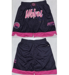 Men Minnesota Timberwolves Black 2025 Shorts  Run Small 