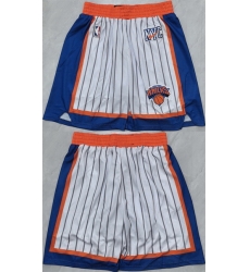 Men New York Knicks White Shorts Men New York Knicks White Shorts