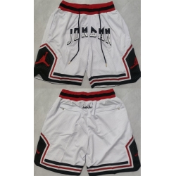 Men Michael Jordan White Red Black Shorts Men Michael Jordan White Red Black Shorts