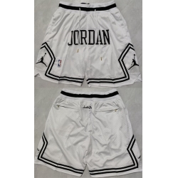 Men Michael Jordan White Shorts Men Michael Jordan White Shorts