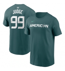 Men New York Yankees 99 Aaron Judge Teal 2023 All Star Name Number T Shirt