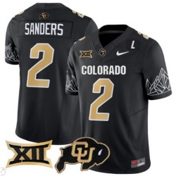 Men Colorado Buffaloes #2 Shedeur Sanders Black Vapor Limited Stitched Football Jersey