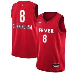 Women Indiana Fever Cunningham #8 Red Stitched Basketball WNBA Jersey Women Indiana Fever Cunningham #8 Red Stitched Basketball WNBA Jersey