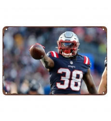 New England Patriots Aluminum Sign 12x8 Inch Rhamondre Stevenson 001