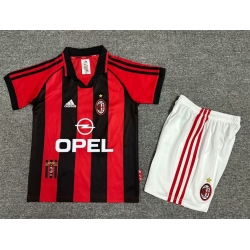 Youth Retro Soccer Jerseys AC Millan 98 99