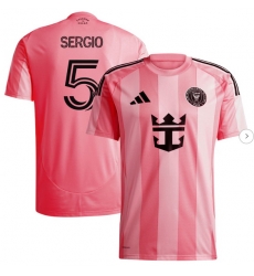 Men's Inter Miami CF Sergio Busquets adidas Light Pink 2025 Euforia Replica Player Jersey Men's Inter Miami CF Sergio Busquets adidas Light Pink 2025 Euforia Replica Player Jersey