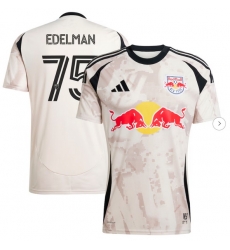 Men's New York Red Bulls Daniel Edelman adidas Tan 2025 Stone Kit Replica Player Jersey Men's New York Red Bulls Daniel Edelman adidas Tan 2025 Stone Kit Replica Player Jersey