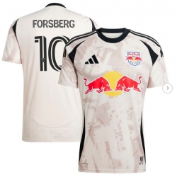 Men's New York Red Bulls Emil Forsberg adidas Tan 2025 Stone Kit Replica Player Jersey