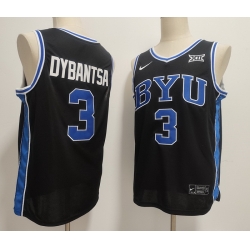 Men BYU Cougars Nike #3 AJ Dybantsa Black Sttiched Basketball Jersey Men BYU Cougars Nike #3 AJ Dybantsa Black Sttiched Basketball Jersey